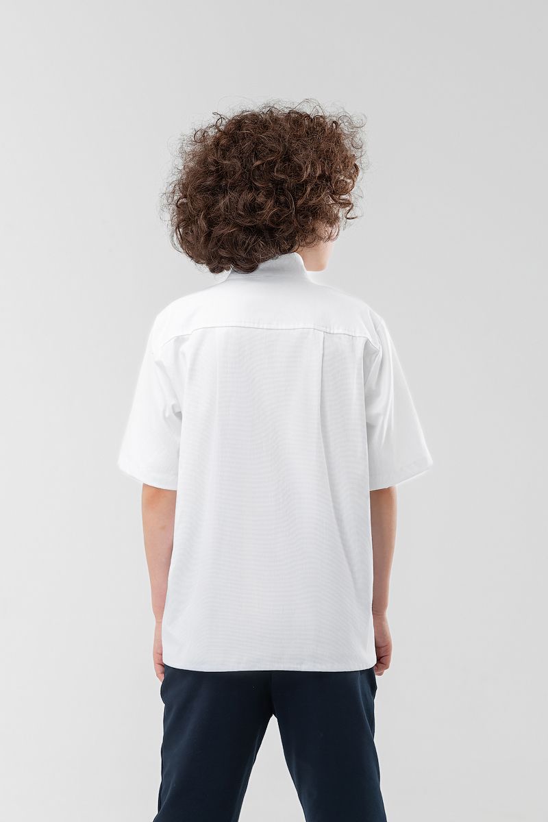 Рубашка с воротником стойкой - фото 13