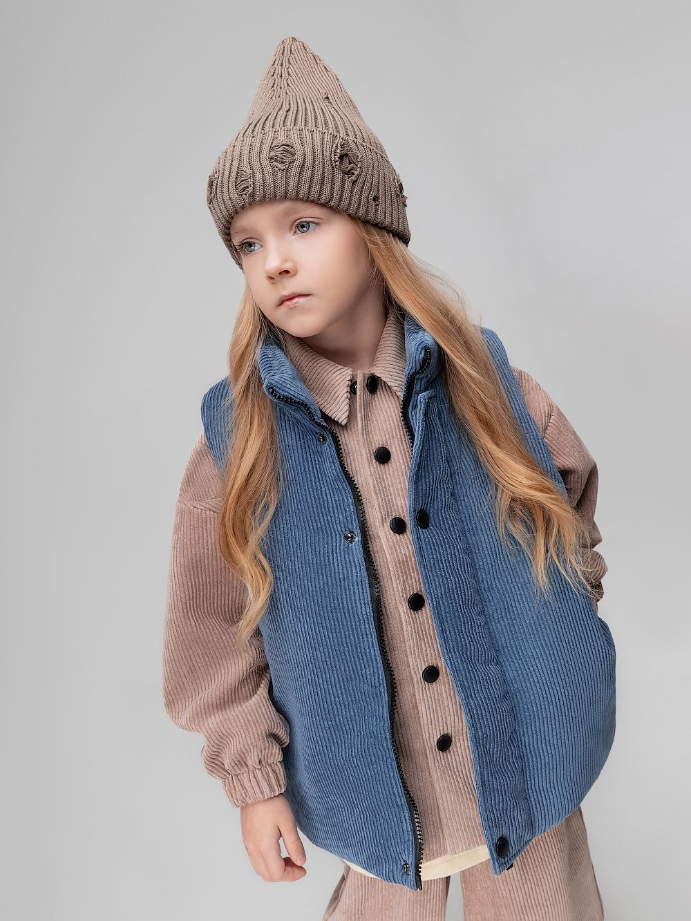 Жилет вельветовый утеплённый - фото 2