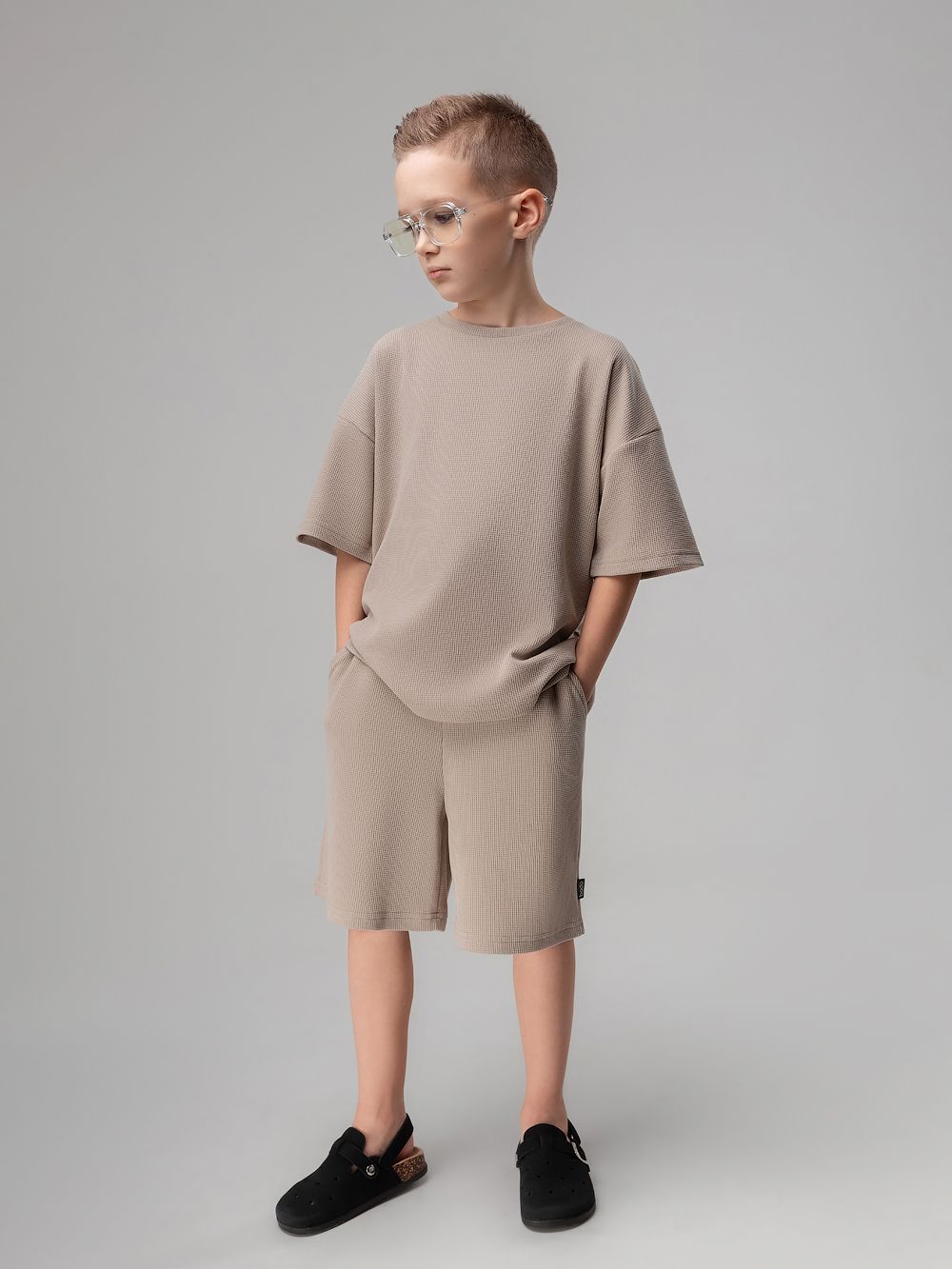 Костюм вафельный с шортами - фото 1
