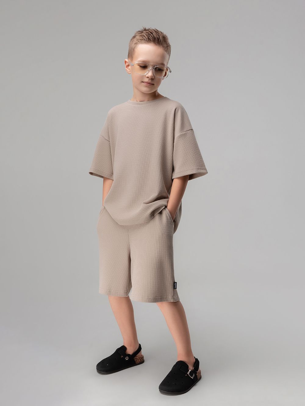 Костюм вафельный с шортами - фото 2