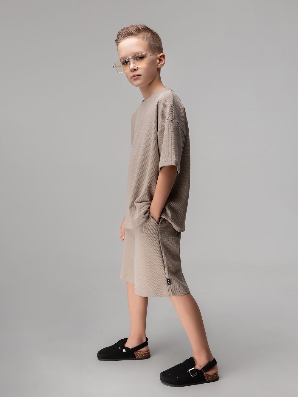 Костюм вафельный с шортами - фото 4