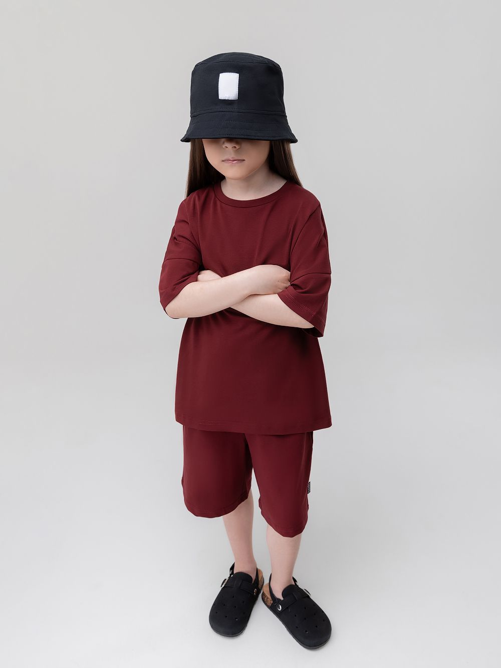 Костюм однотонный с шортами - фото 10