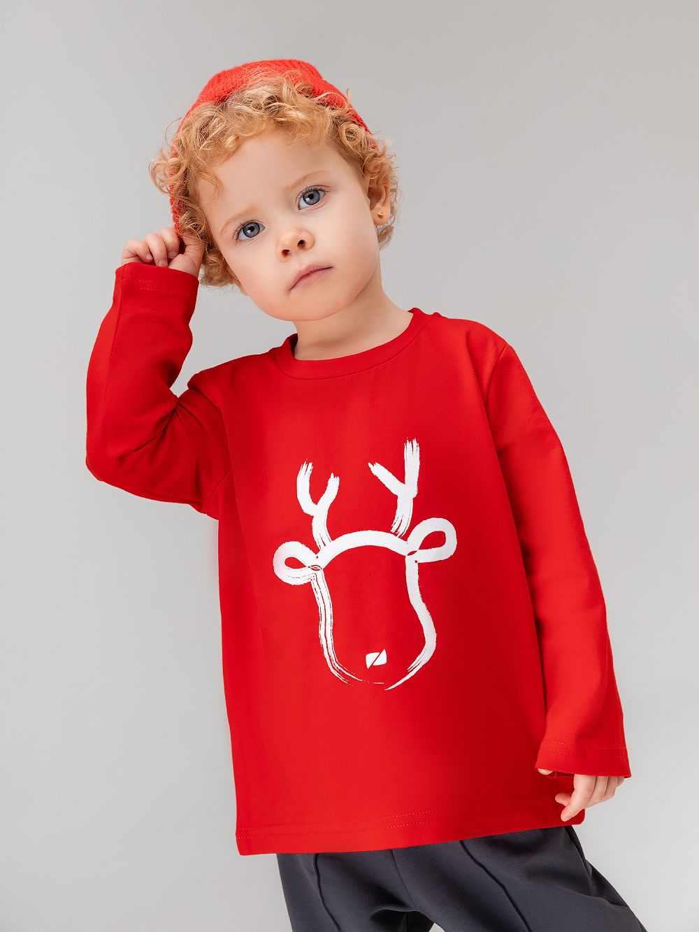 Лонгслив с принтом - фото 1