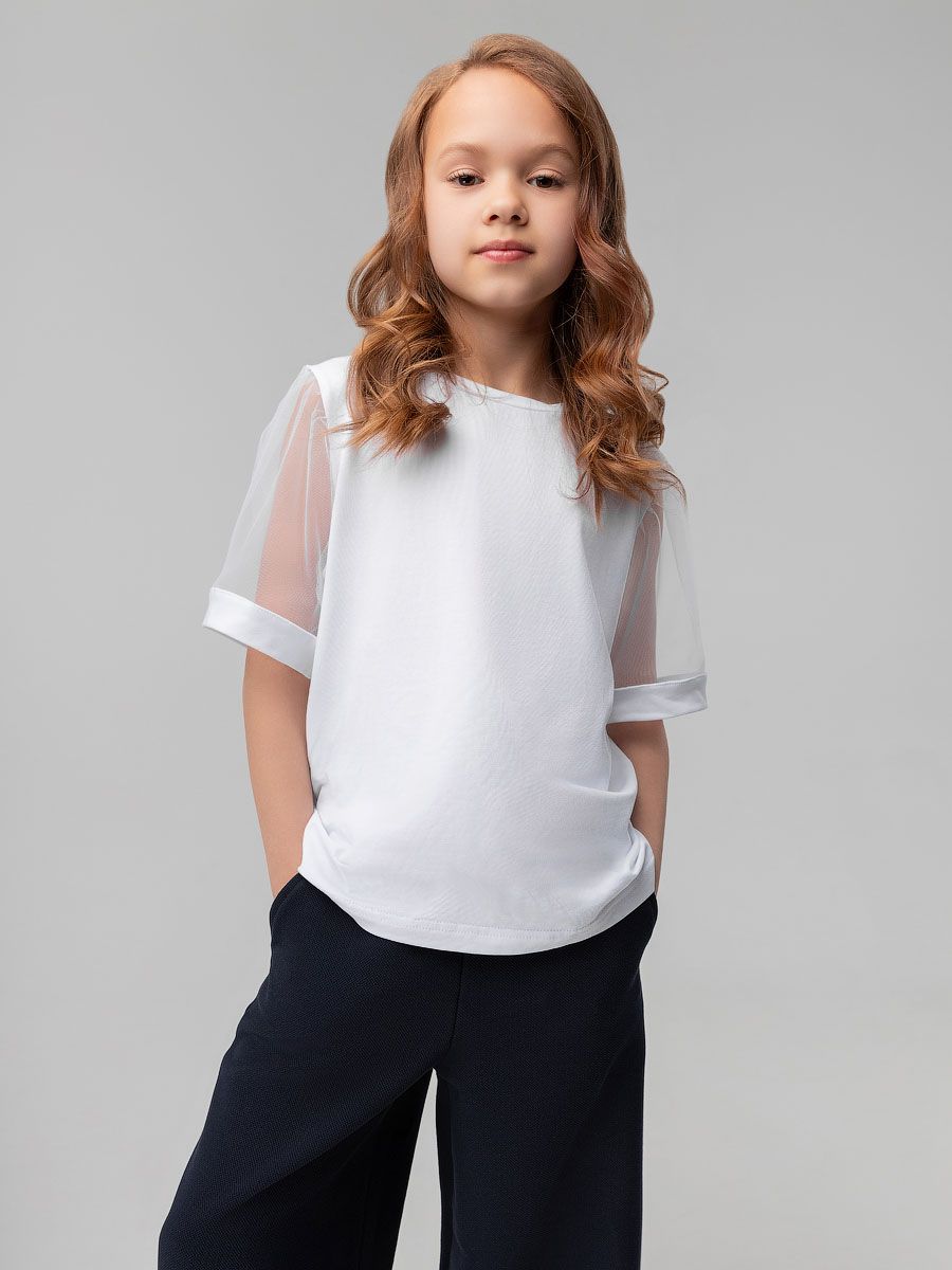 Футболка с фатиновыми рукавами - фото 1