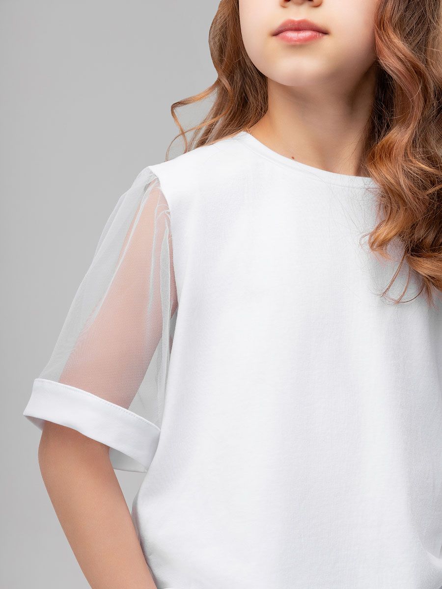 Футболка с фатиновыми рукавами - фото 3