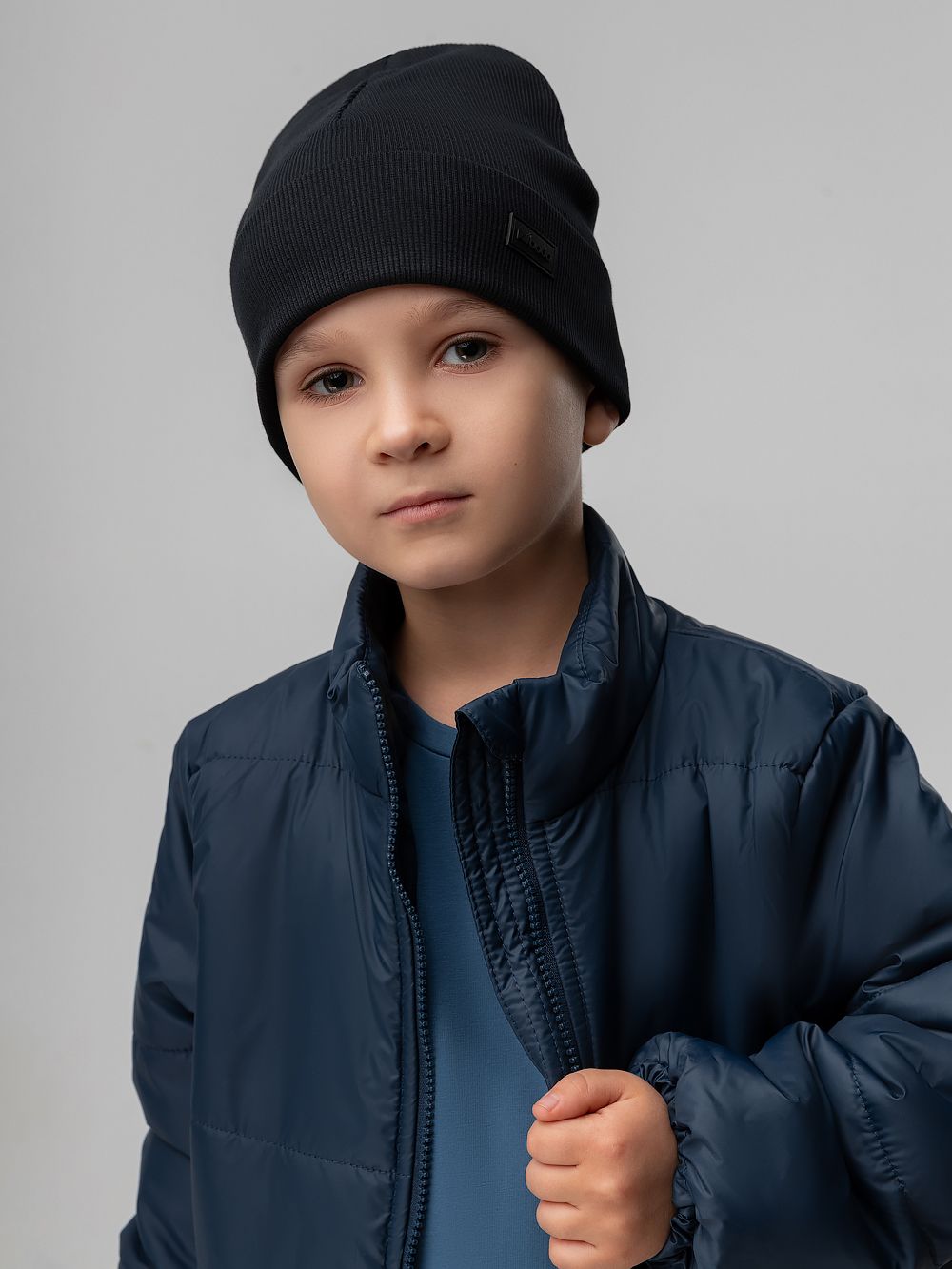 Шапка в рубчик - фото 1