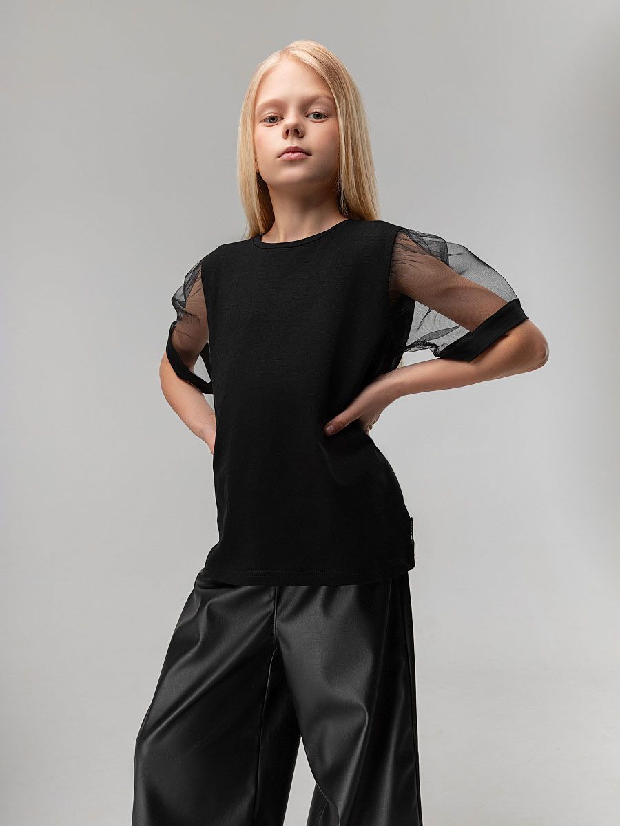Футболка с фатиновыми рукавами - фото 4