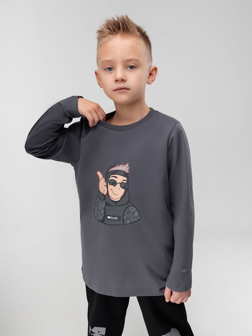 Лонгслив с принтом - фото 2