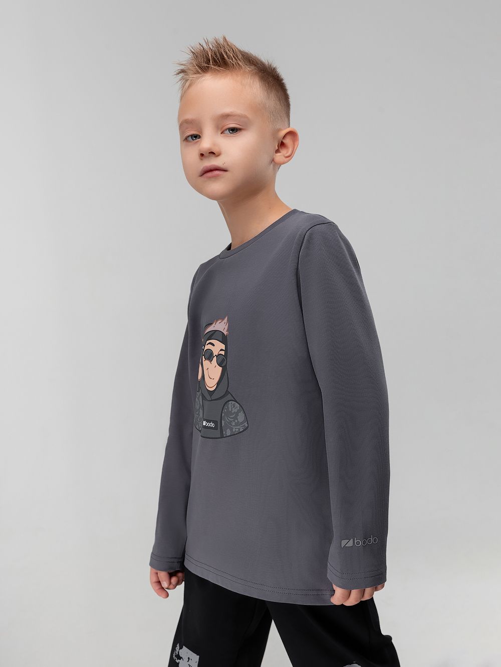 Лонгслив с принтом - фото 4