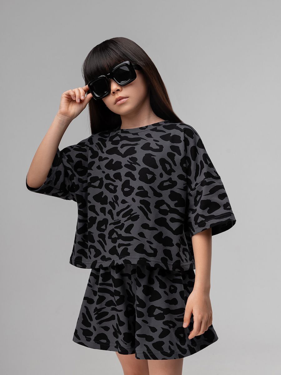 Костюм с юбкой - шортами с сердечками - фото 5