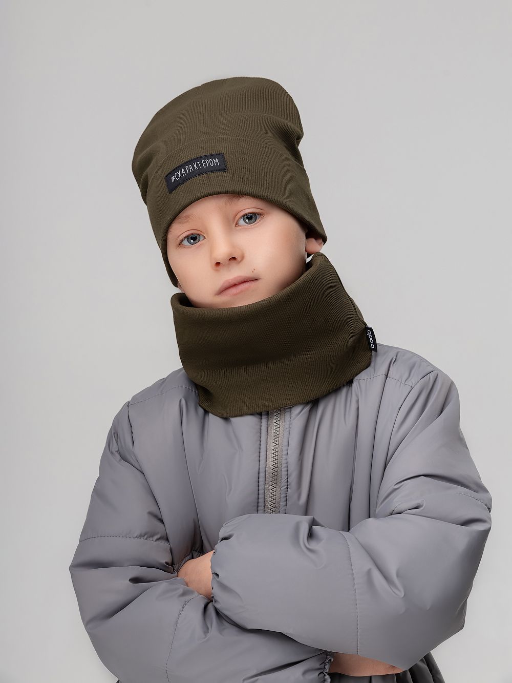 Комплект (шапка, снуд) #Схарактером - фото 1