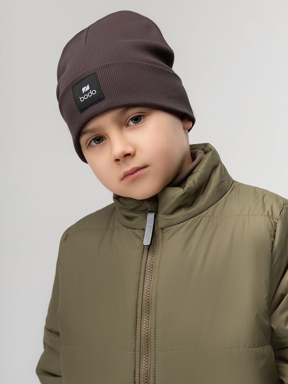 Шапка двойная в рубчик - фото 2