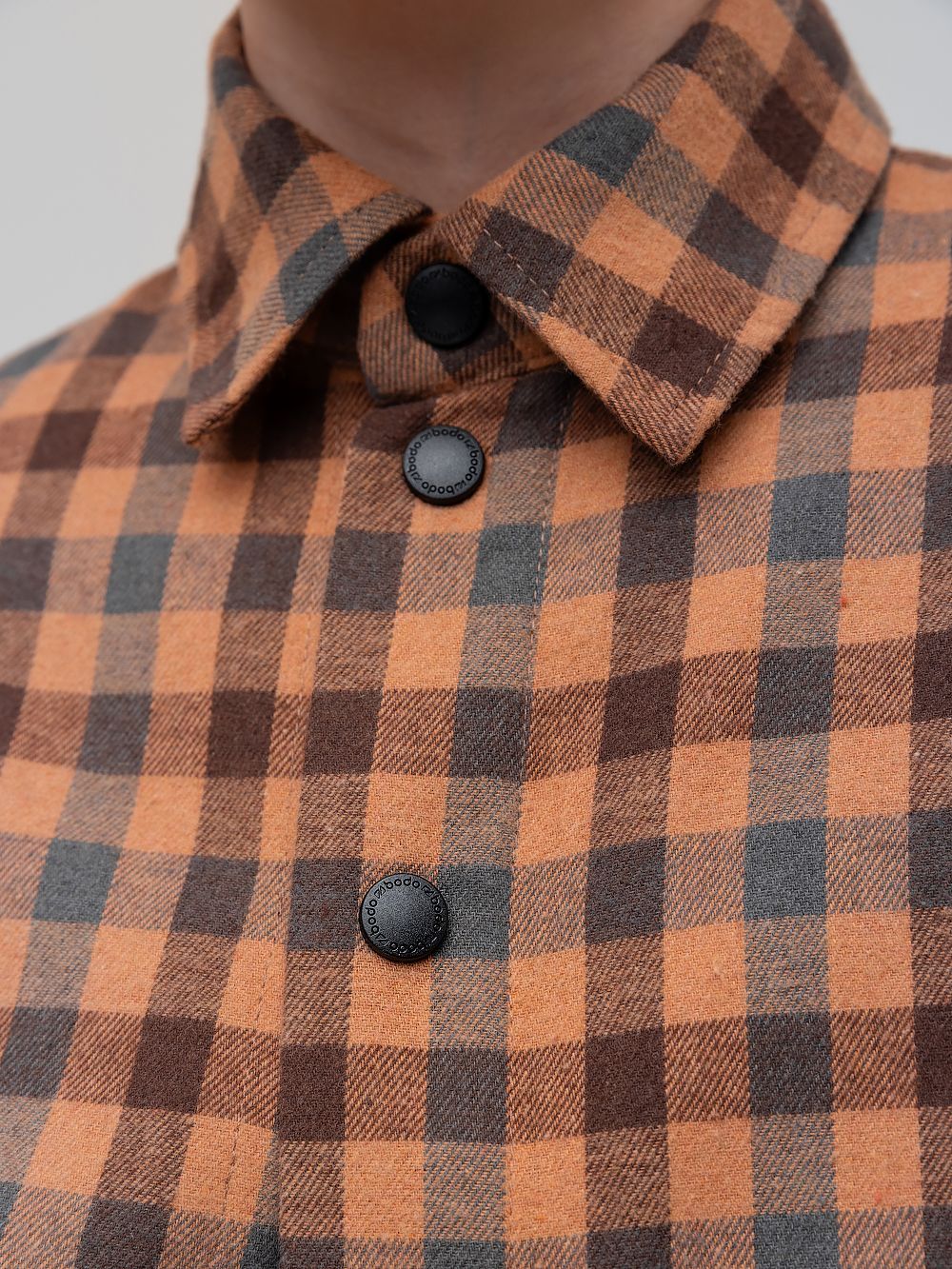 Рубашка фланелевая в клетку - фото 5