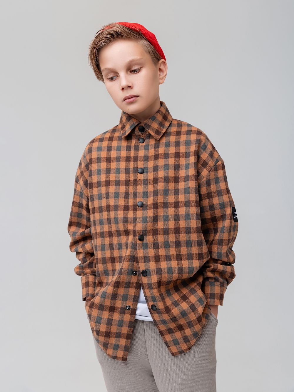 Рубашка фланелевая в клетку - фото 6