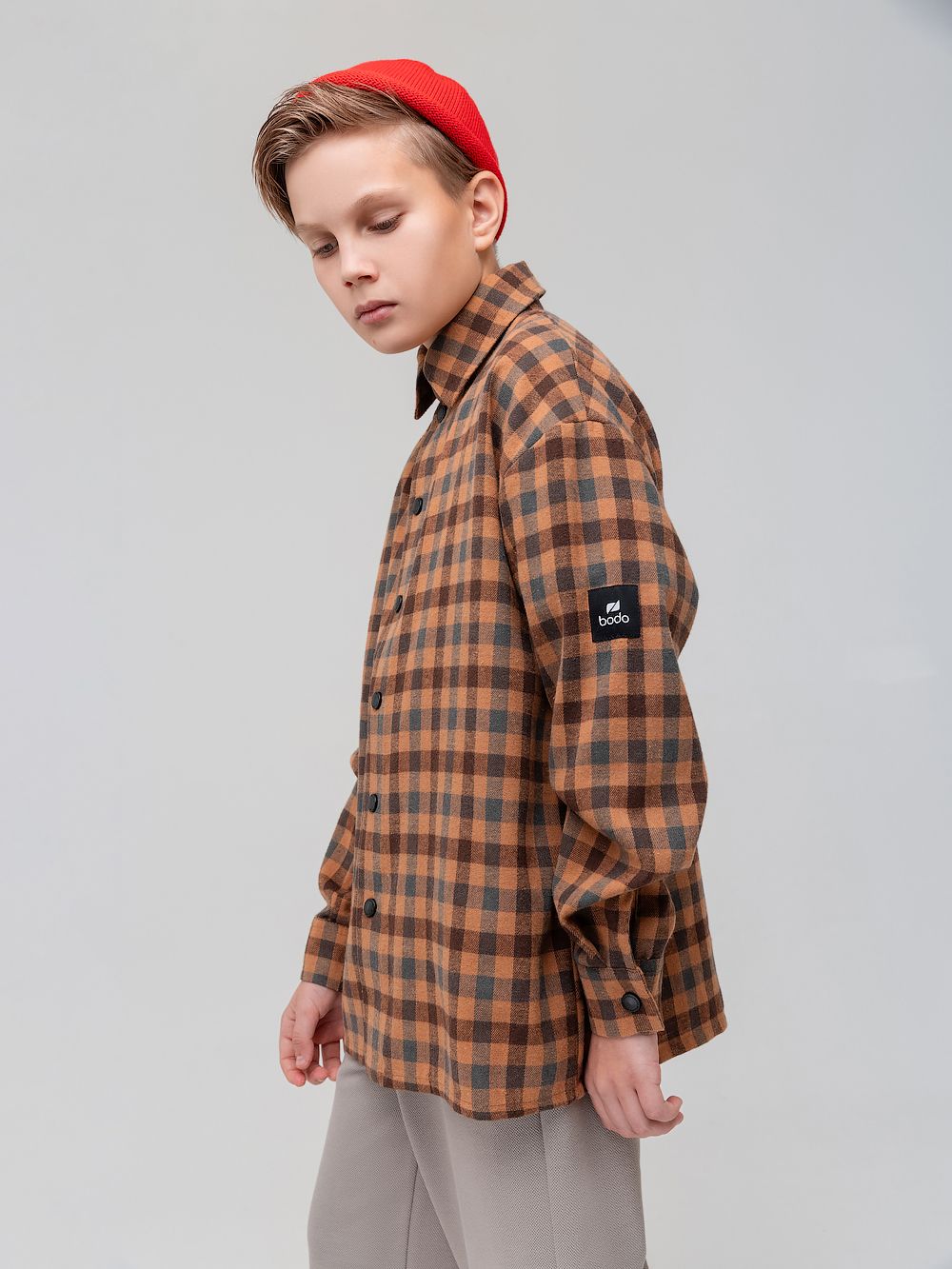 Рубашка фланелевая в клетку - фото 8