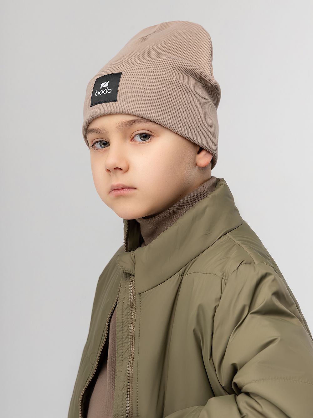 Шапка двойная в рубчик - фото 2