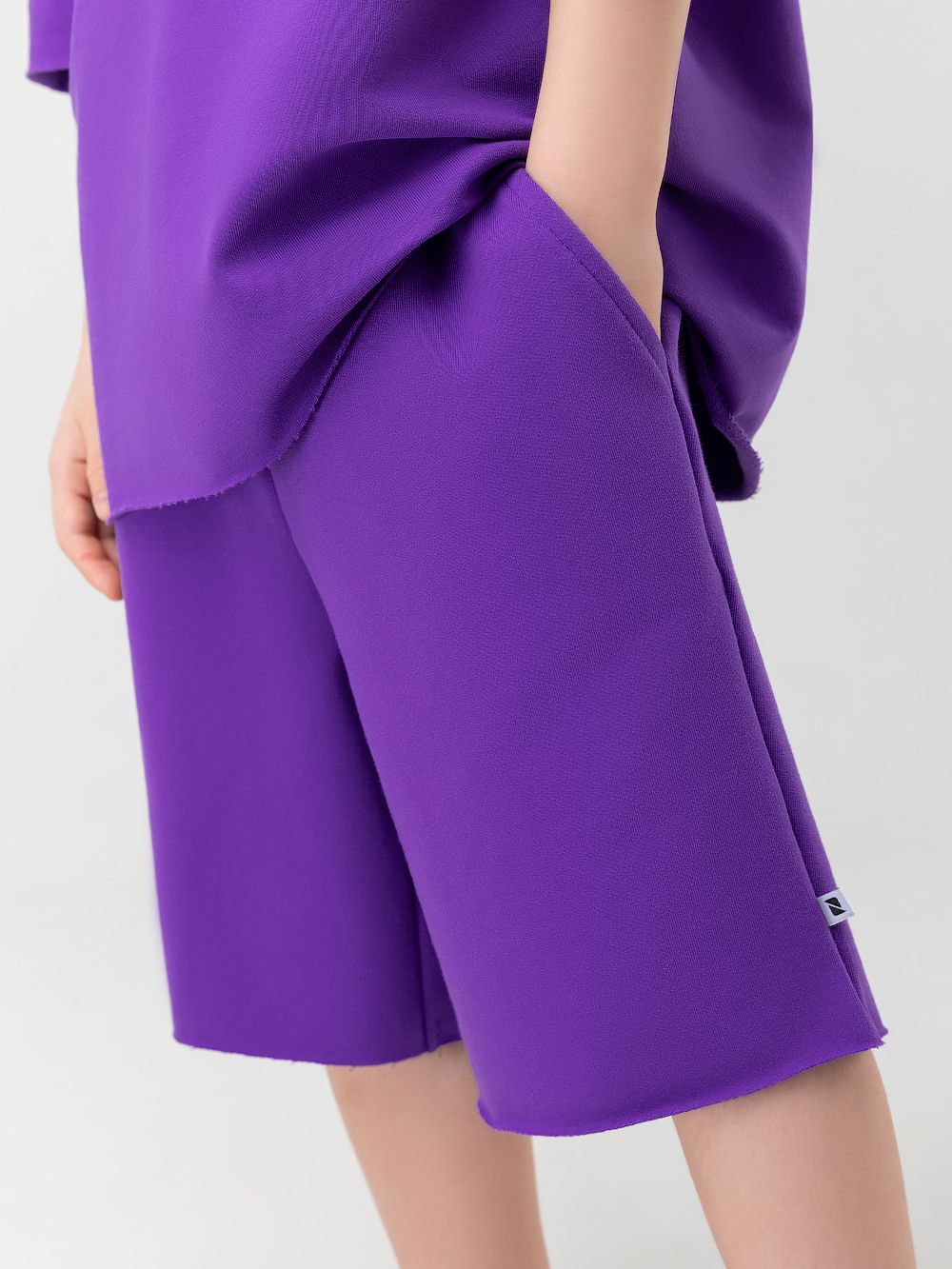 Костюм с шортами однотонный - фото 4