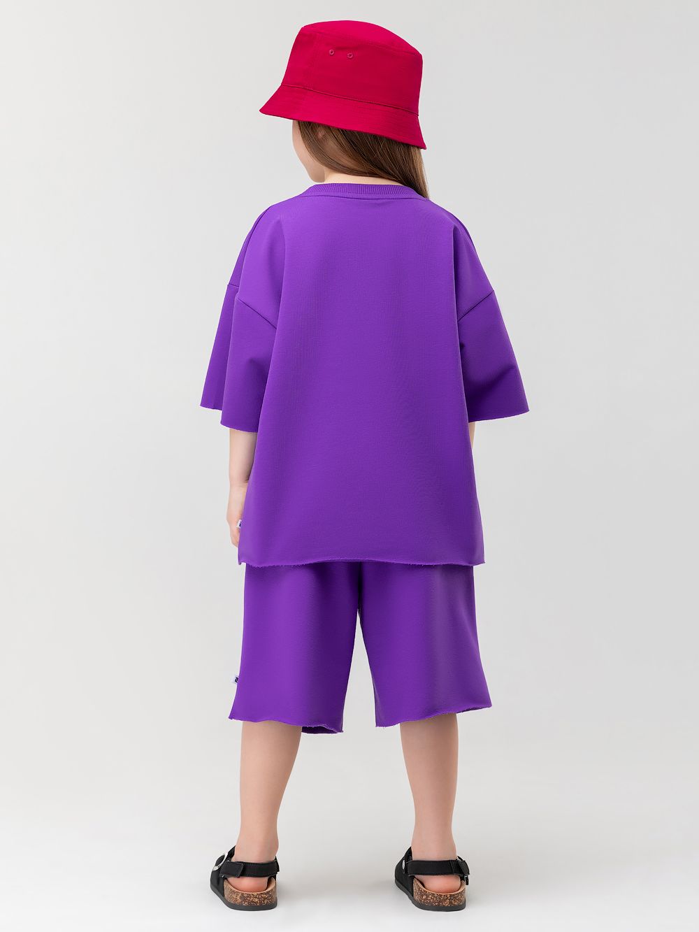 Костюм с шортами однотонный - фото 9