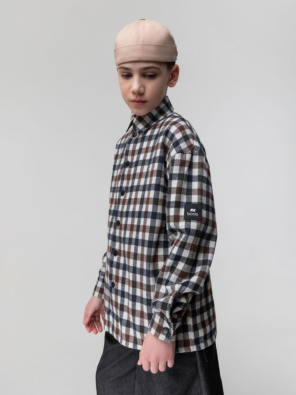 Рубашка фланелевая в клетку - фото 7