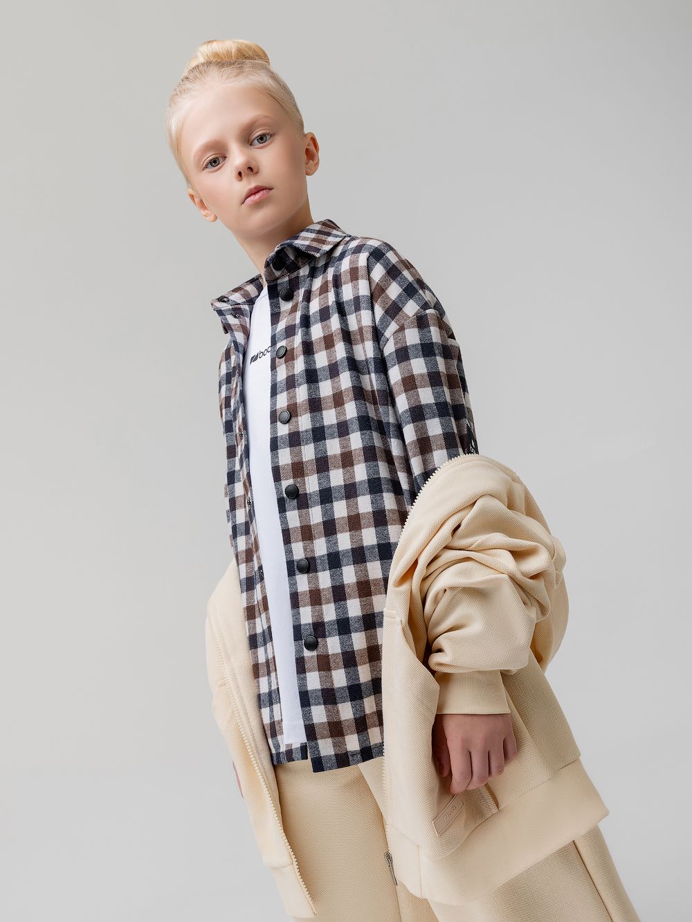 Рубашка фланелевая в клетку - фото 4