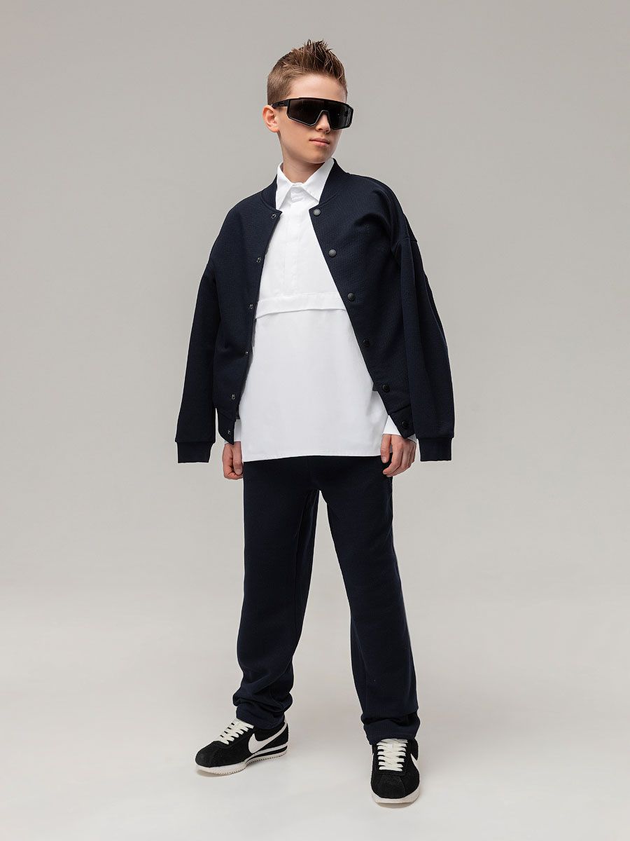 Брюки ПИКЕ с атласным кантом - фото 2