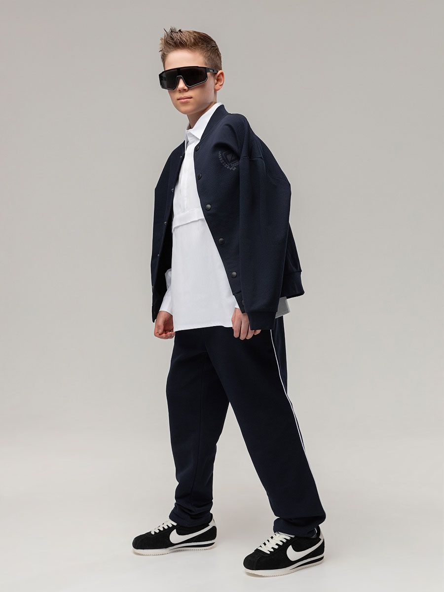 Брюки ПИКЕ с атласным кантом - фото 3