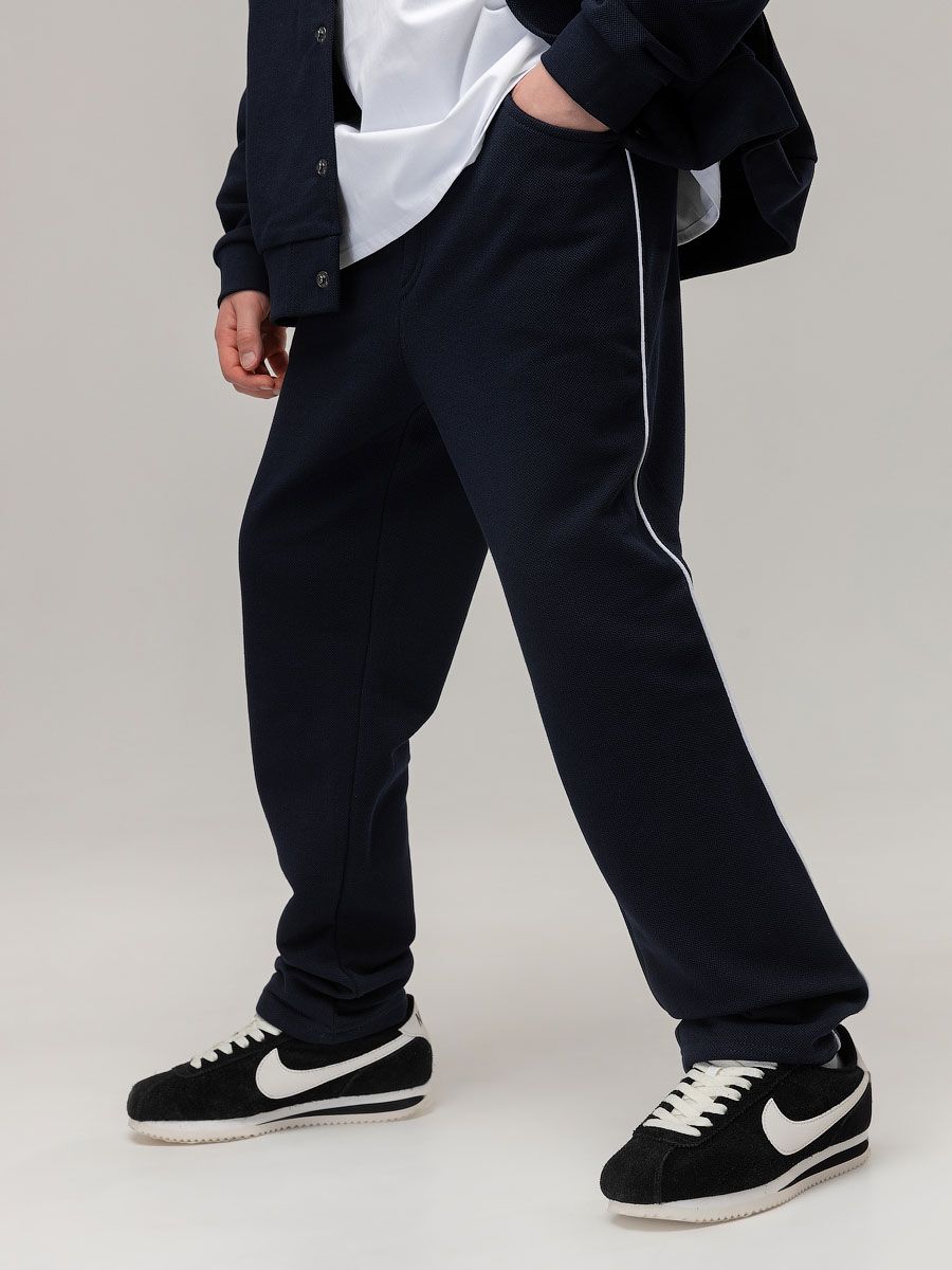 Брюки ПИКЕ с атласным кантом - фото 6