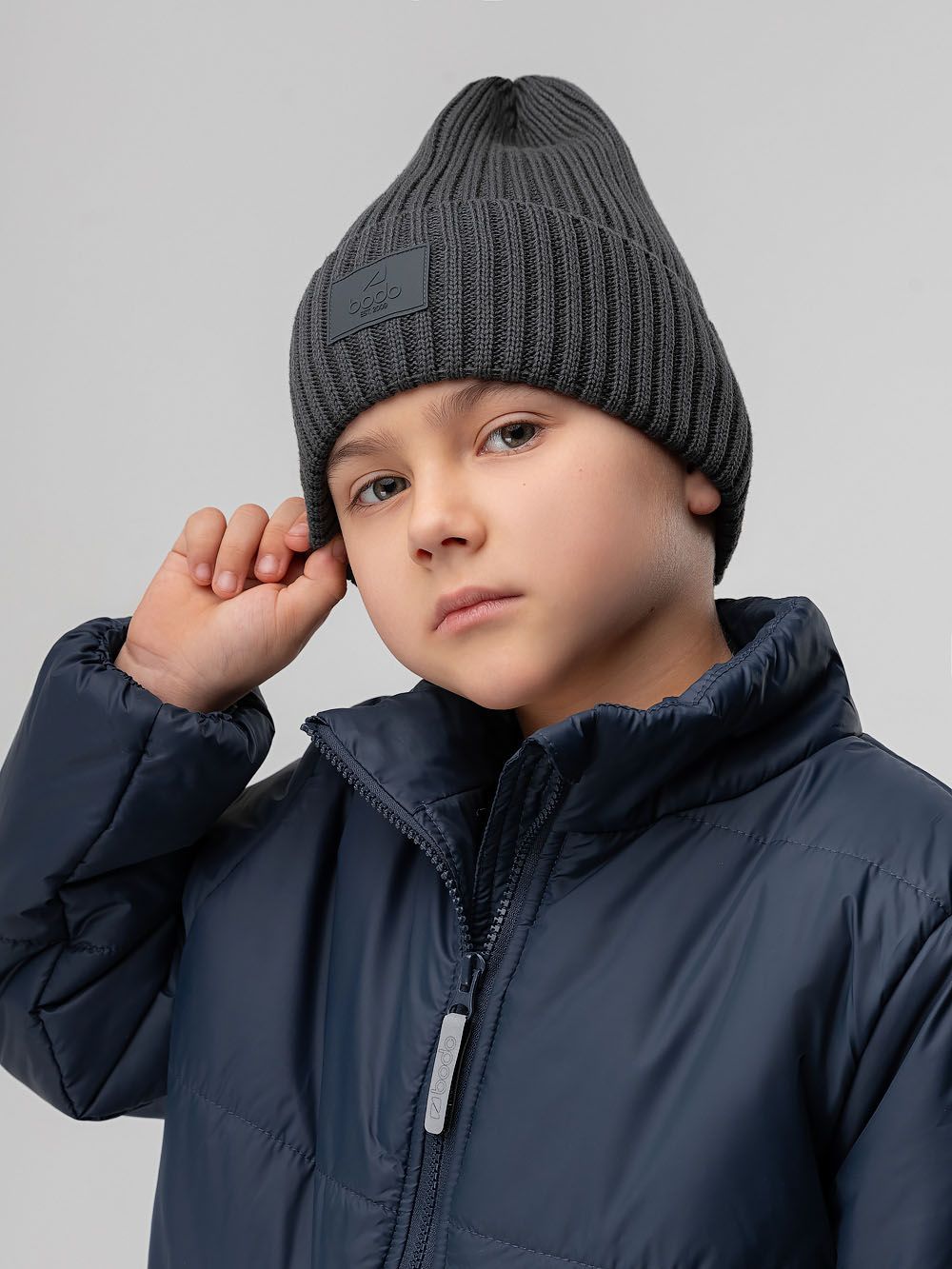 Шапка - тыковка с нашивкой - фото 1