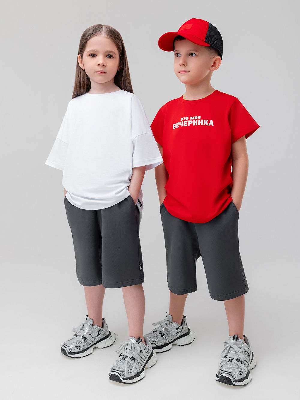 Шорты прямые с карманами - фото 1