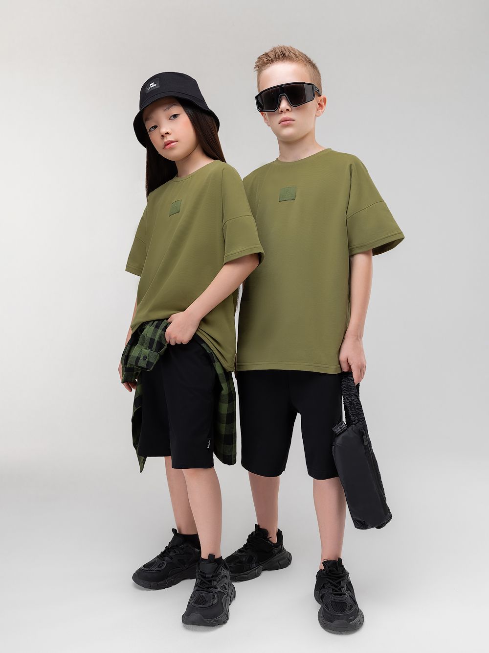 Шорты прямые с карманами - фото 1