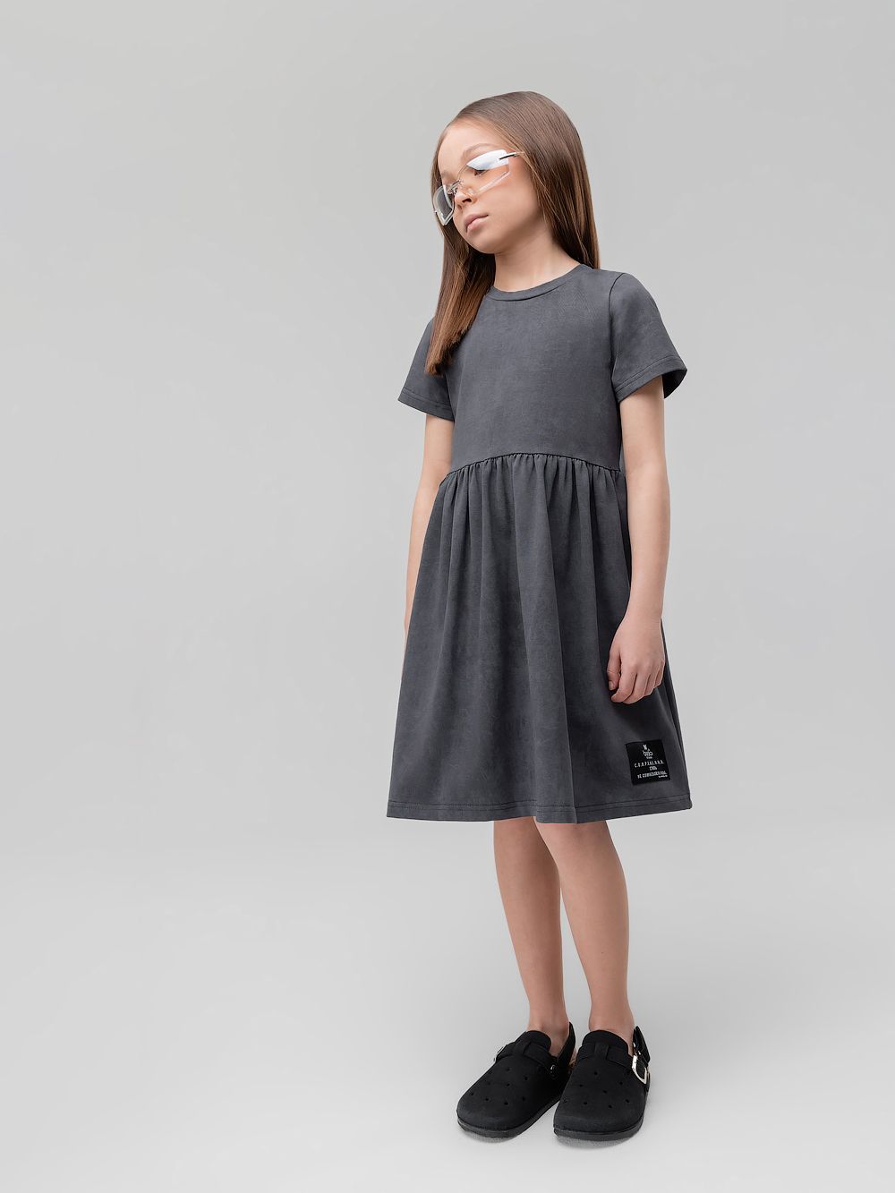 Платье с коротким рукавом - фото 6