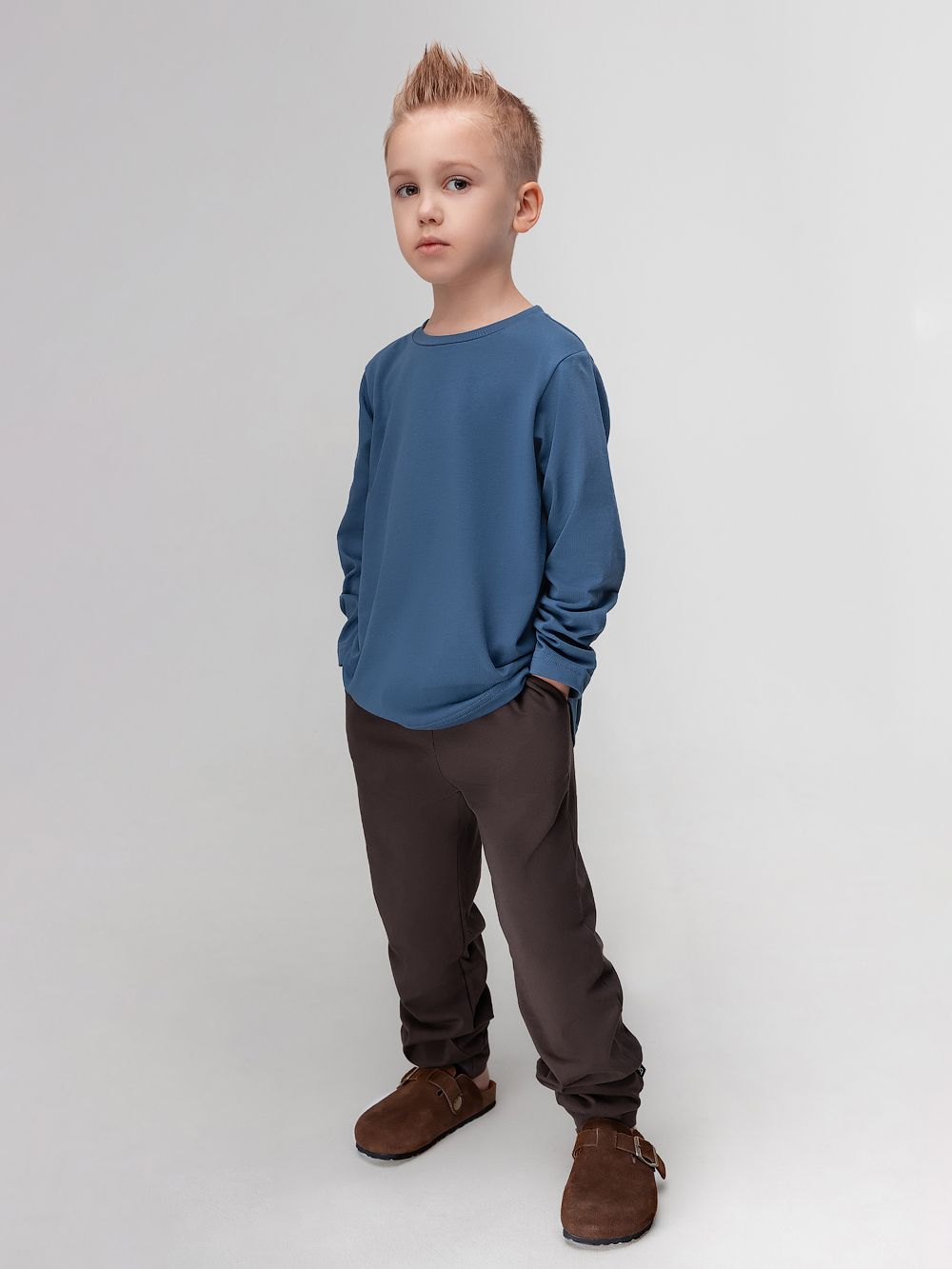 Брюки однотонные - фото 1