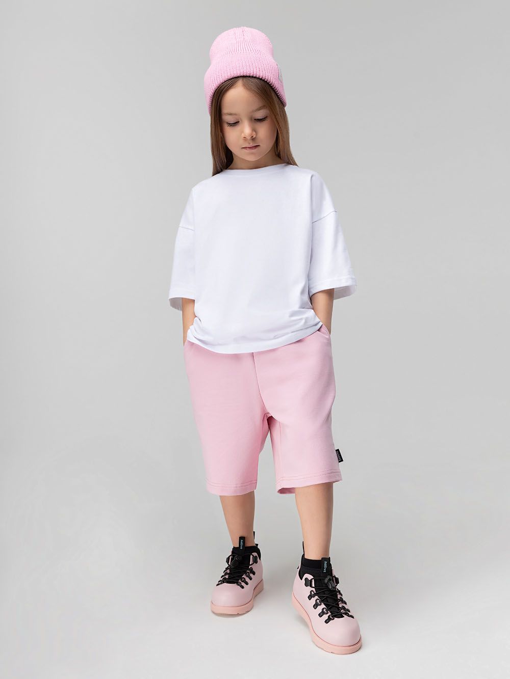 Шорты прямые с карманами - фото 1