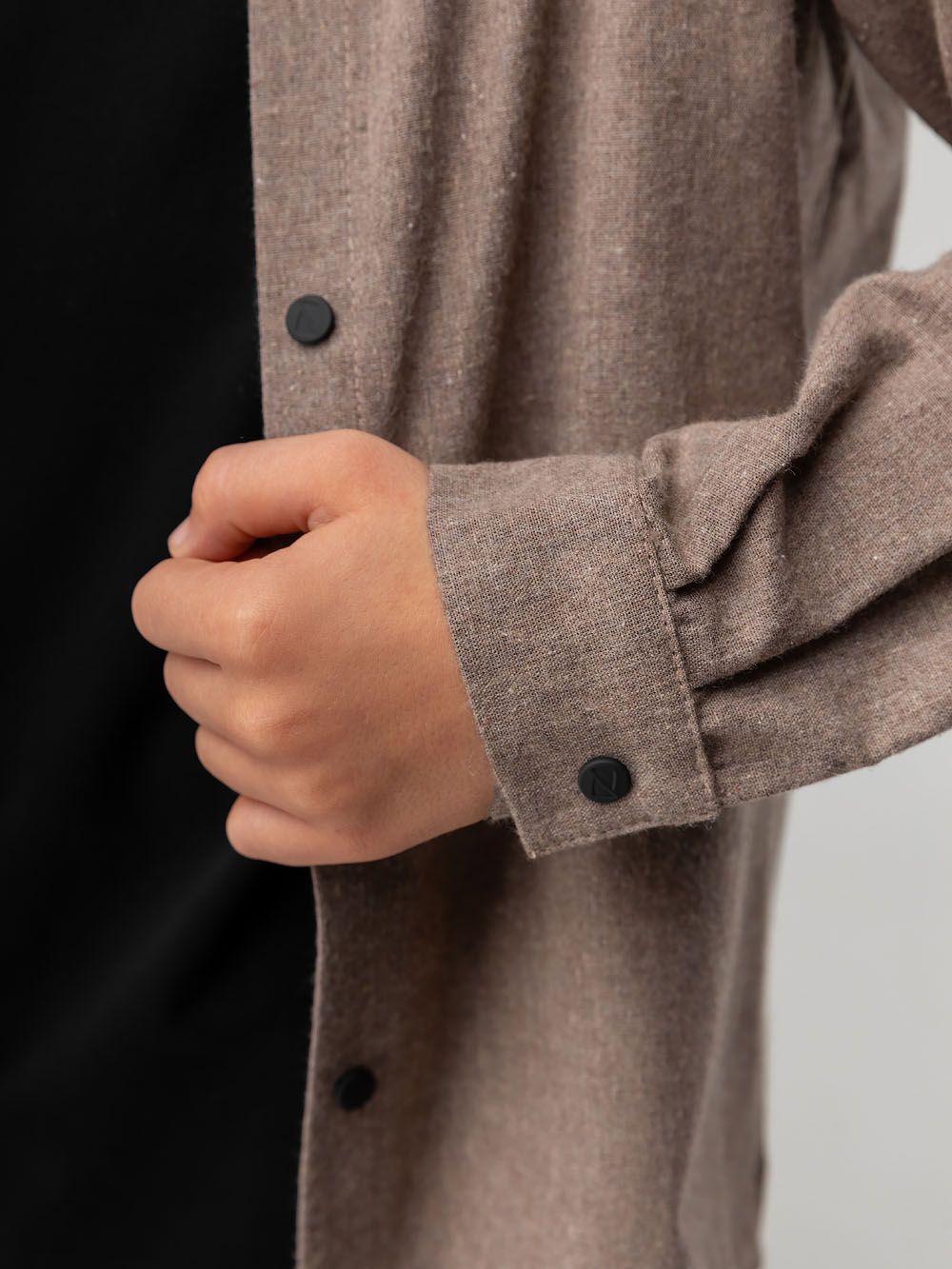 Рубашка фланелевая однотонная - фото 5