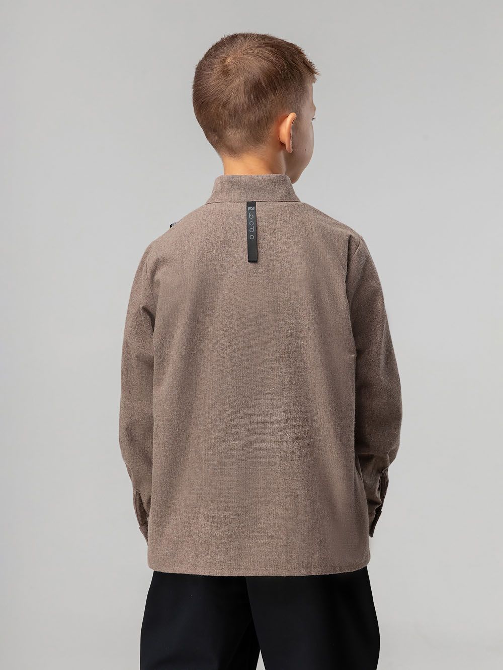 Рубашка фланелевая однотонная - фото 6