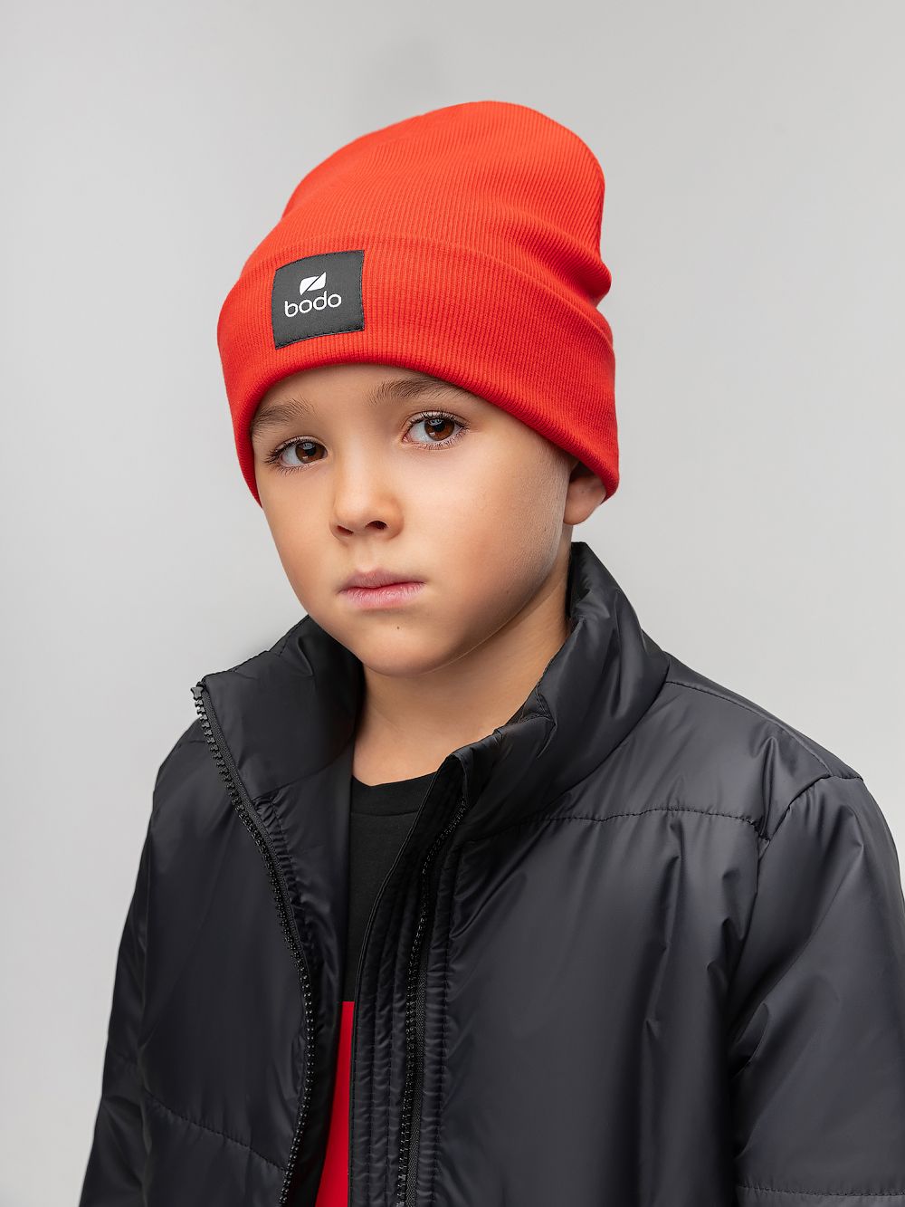 Шапка двойная в рубчик - фото 1