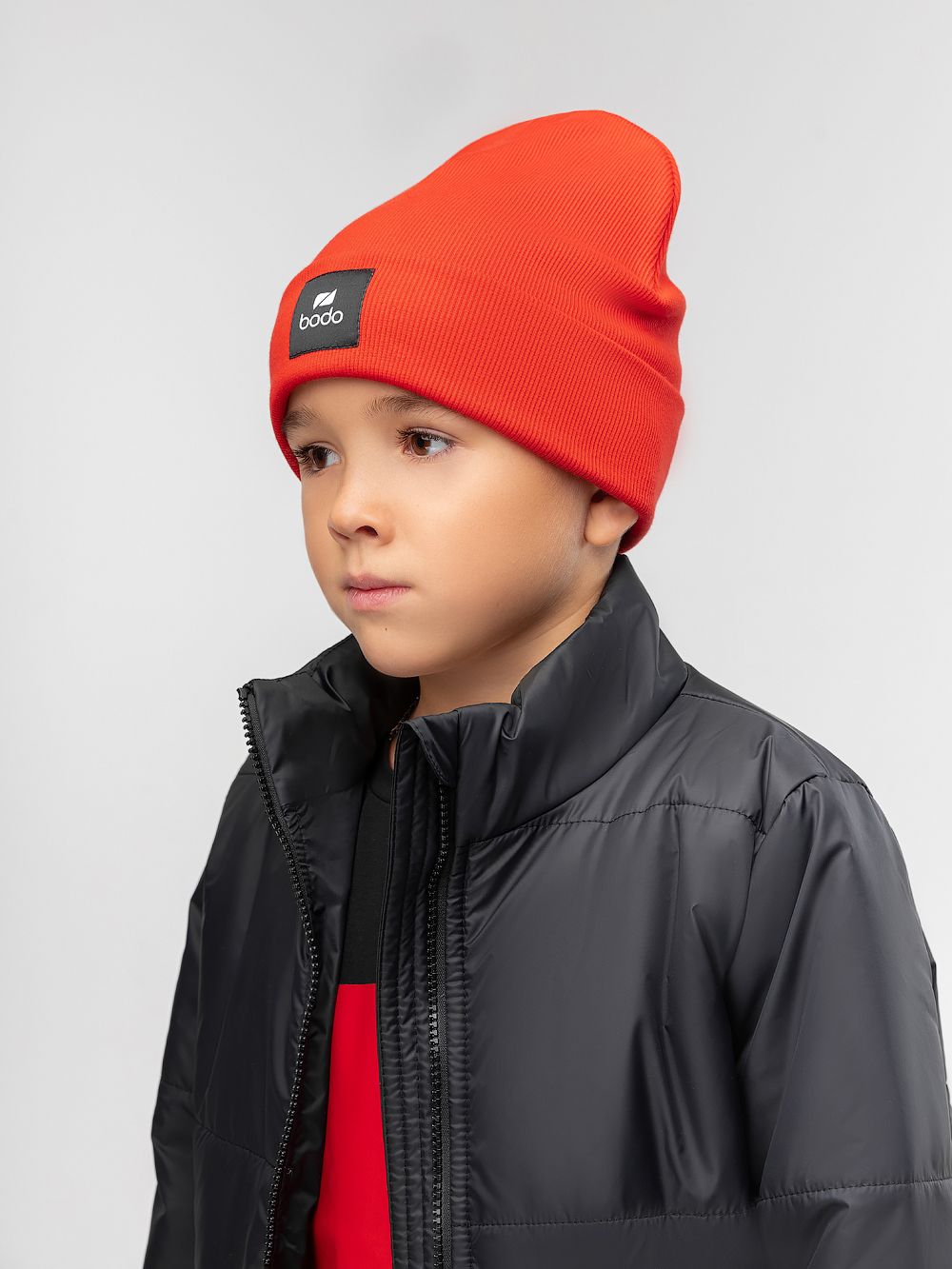 Шапка двойная в рубчик - фото 3