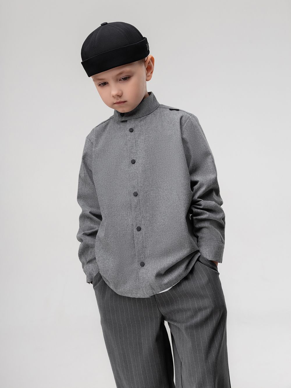 Рубашка фланелевая однотонная - фото 2