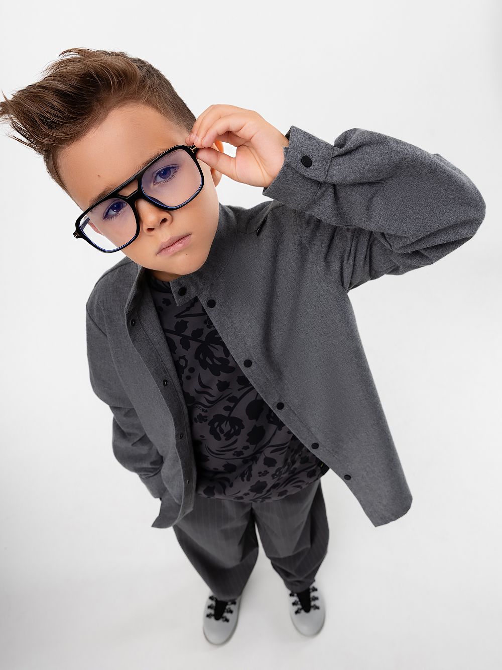 Рубашка фланелевая однотонная - фото 1